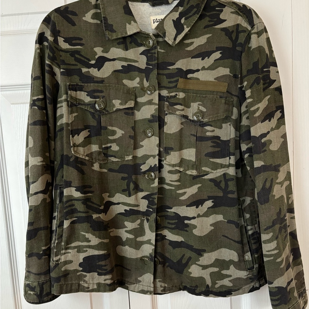 Pistola Green Camouflage Utility Jacket